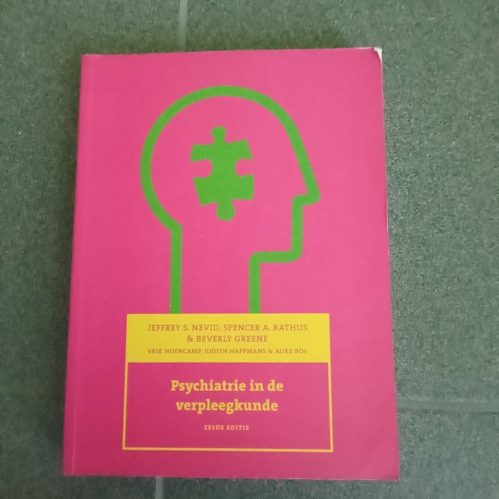 Psychiatrie in de verpleegkunde, Enlèvement, Comme neuf