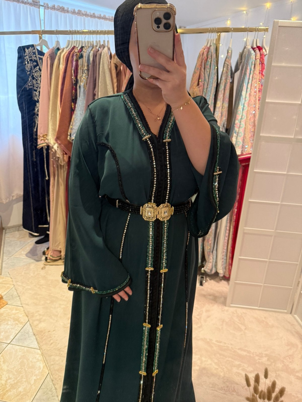 Caftan à strass, Kleding | Dames, Jurken, Ophalen of Verzenden, Zo goed als nieuw