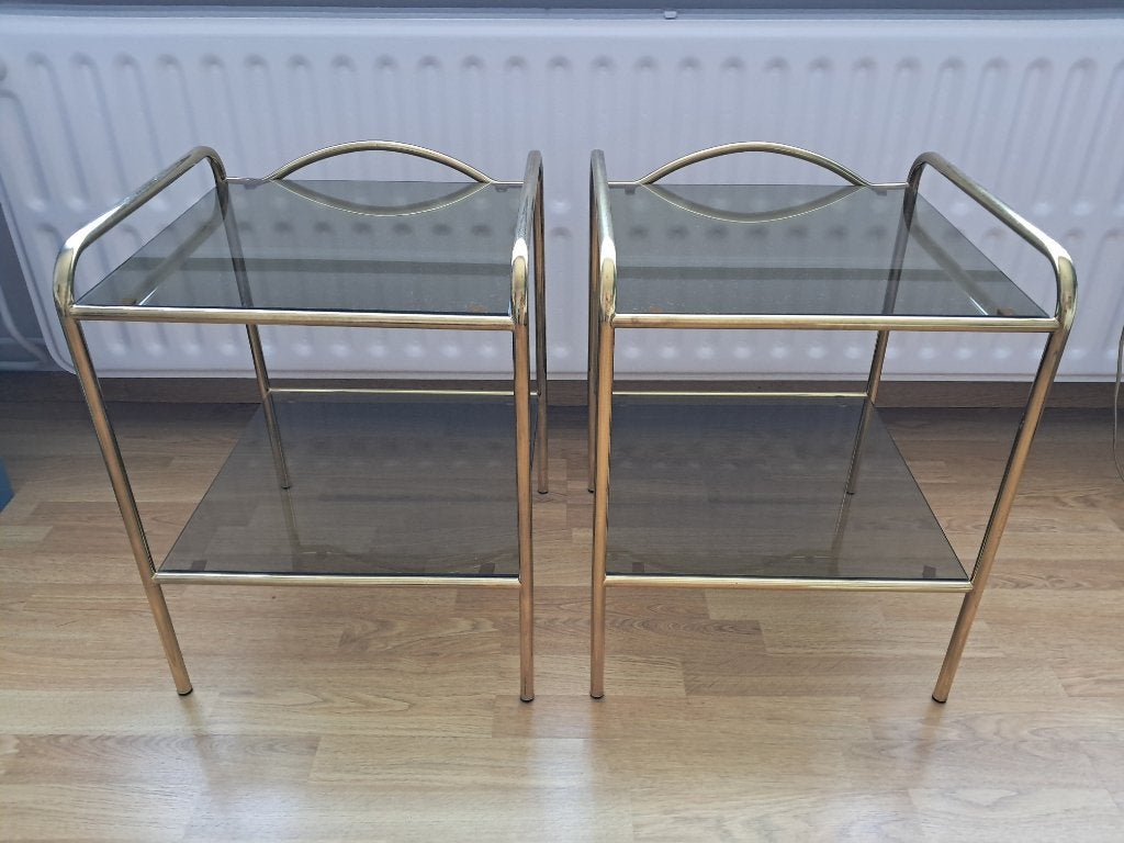 paire de table de chevet style hollywood regency, Enlèvement, Utilisé, 55 à 70 cm, Moins de 45 cm