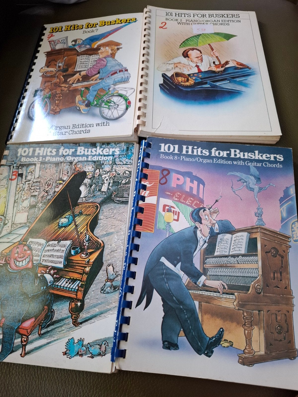 4x Bladmuziek "101 Hits for Buskers" (Deel 2, 3, 7 en 8) – P, Muziek en Instrumenten, Bladmuziek, Ophalen, Gebruikt, Overige genres