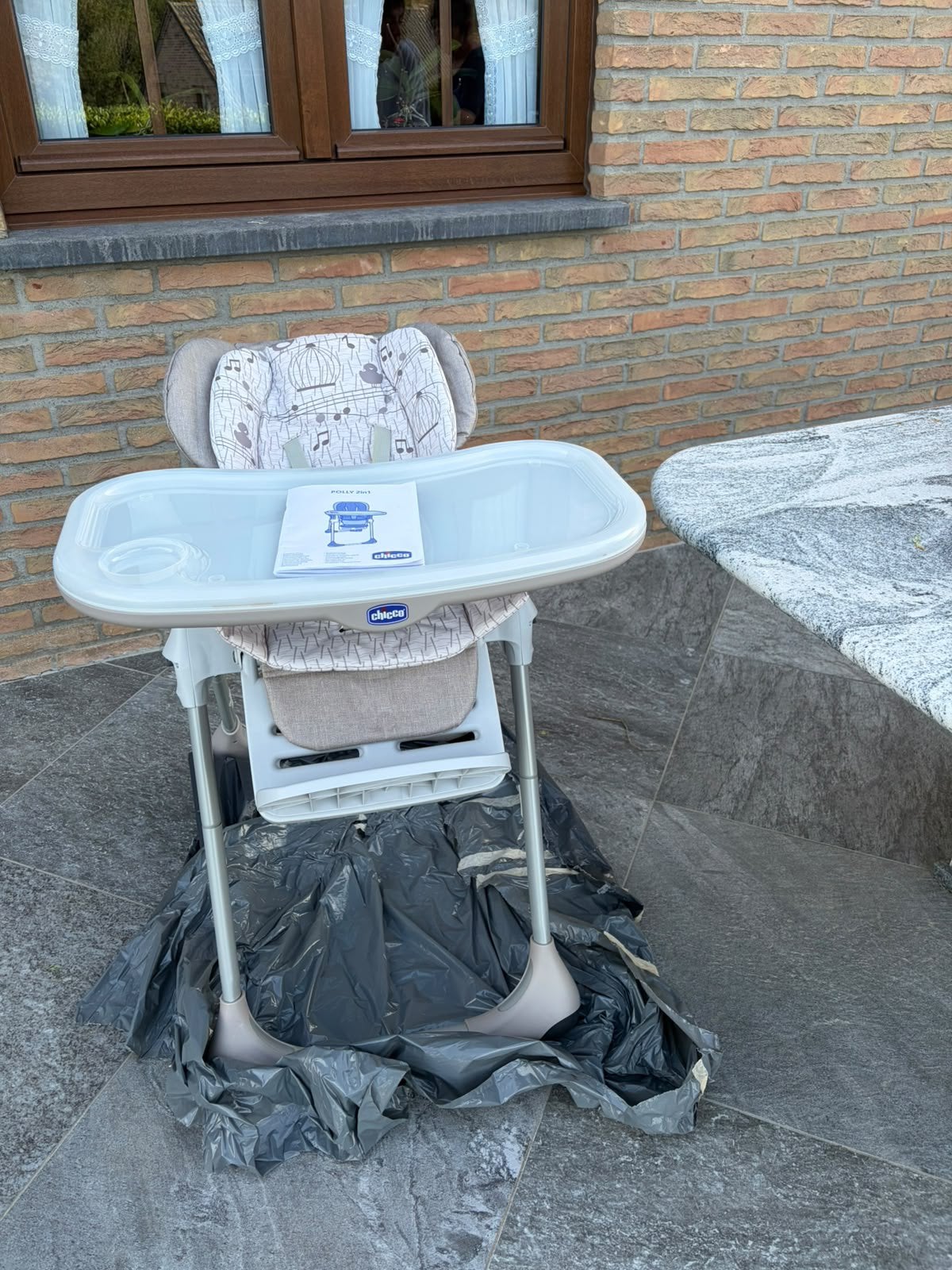 Chaise haute Chicco Polly 2-en-1 – Très bon état, Enlèvement, Comme neuf