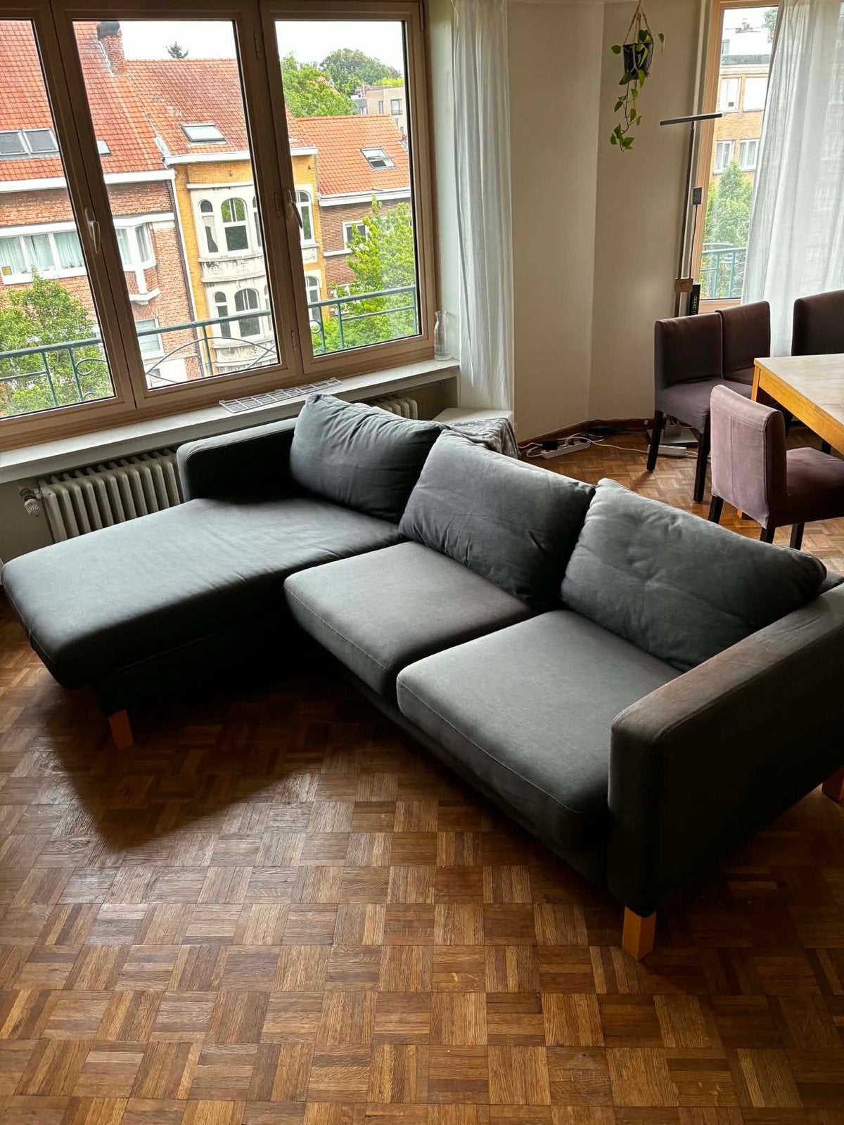 Canape gris en L, Enlèvement, Comme neuf