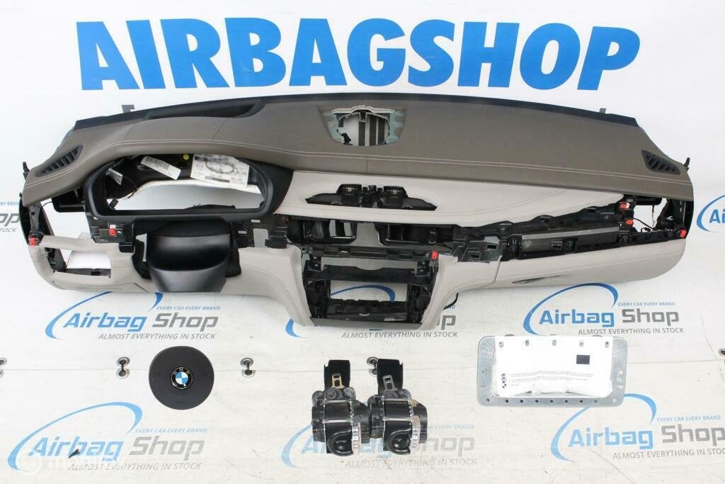 Airbag kit Tableau de bord M brun/gris cuir HUD BMW X5 F15, Autos : Pièces & Accessoires, Enlèvement ou Envoi, Utilisé