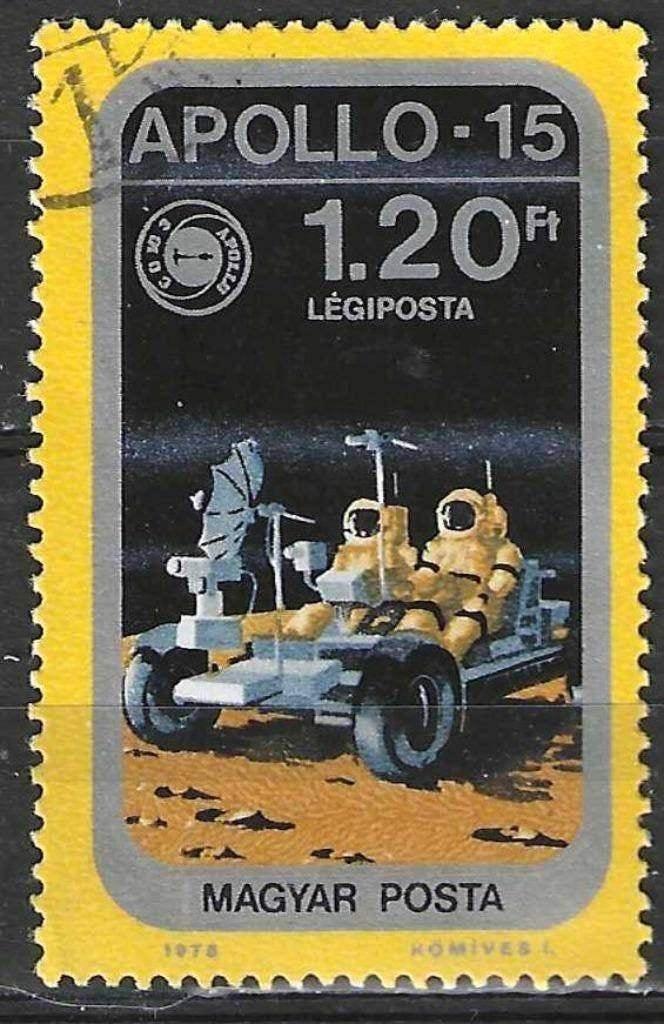 Hongrie 1975 - Yvert 380PA - Apollo 15 - 1,20 fo. (1ER), Timbres & Monnaies, Envoi, Affranchi