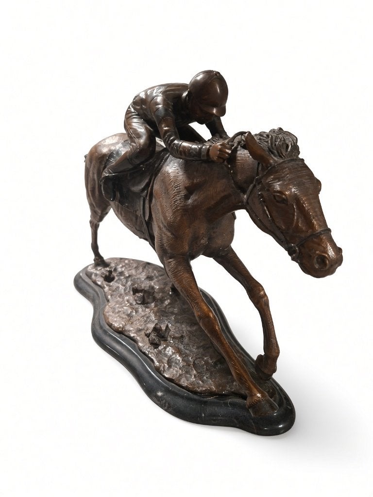 Bronzen paard en rijder, Ophalen, Brons