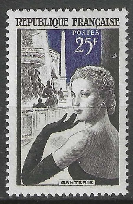 Frankrijk 1955 - Yvert 1020 - Vrouw met handschoen (PF), Verzenden, Postfris