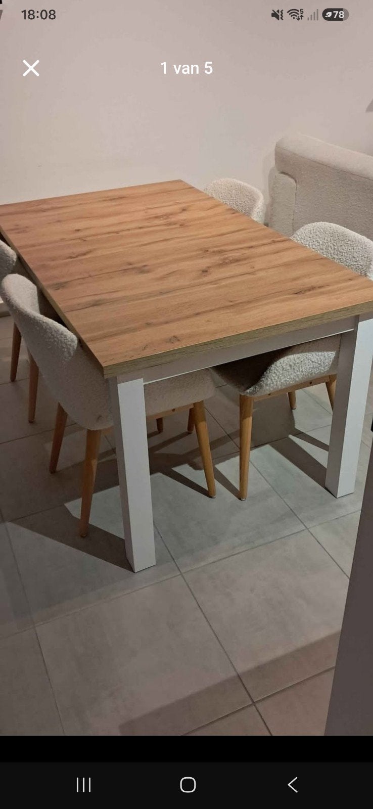 Uitklapbare tafel 1m50 / 2m40, Ophalen