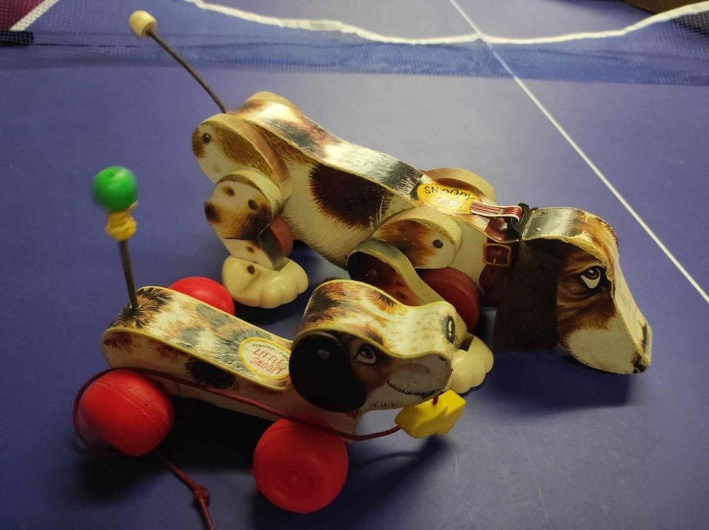 2 x Fisher Price hond, Kinderen en Baby's, Speelgoed | Fisher-Price, Ophalen of Verzenden, Duw- of Trekspeelgoed