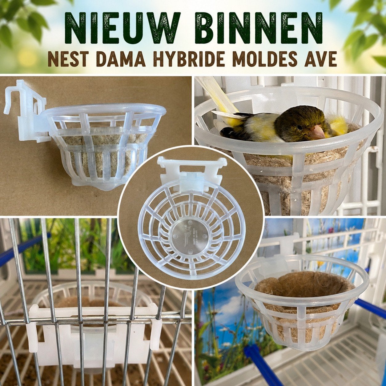 Nest Dama Hybrid (tapis de nidification inclus) - Moldes Ave, Animaux & Accessoires, Oiseaux | Accessoires, Enlèvement