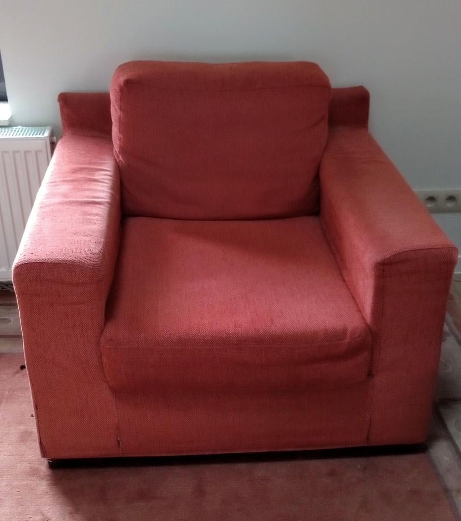 Fauteuil, Maison & Meubles, Fauteuils, Utilisé, Bois, Tissus, 75 à 100 cm, 75 à 100 cm, Enlèvement