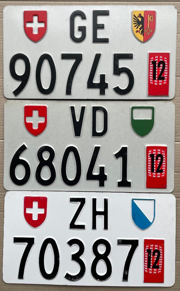 Nummerplaat  ZWITSERLAND SWISS plaque immatriculation, Verzamelen, Ophalen of Verzenden, Zo goed als nieuw
