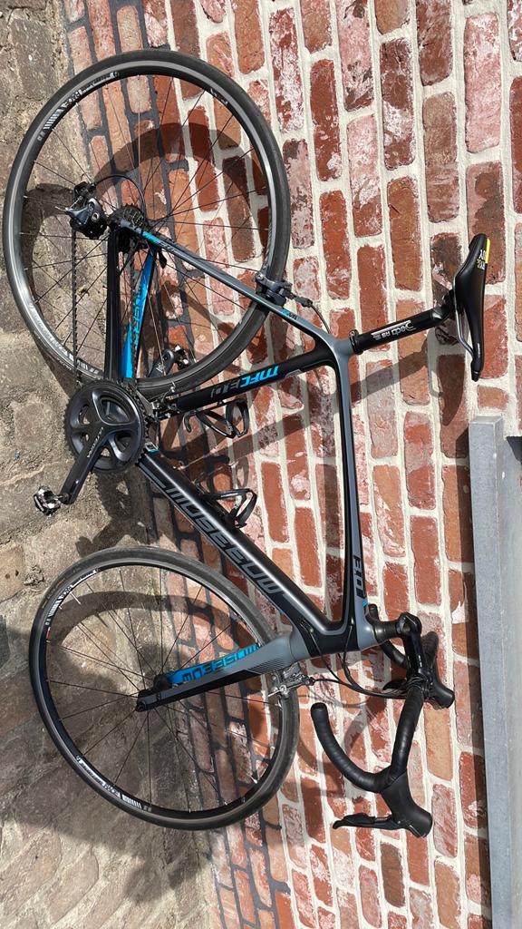 Koersfiets heren zwart Carbon Museeuw in goede staat, Fietsen en Brommers, Ophalen, Zo goed als nieuw