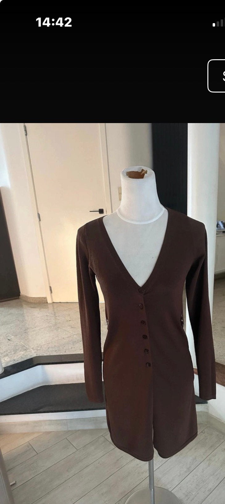 Twinset mooie lange vest maat 36, Kleding | Dames, Ophalen of Verzenden, Zo goed als nieuw, Maat 36 (S), Bruin