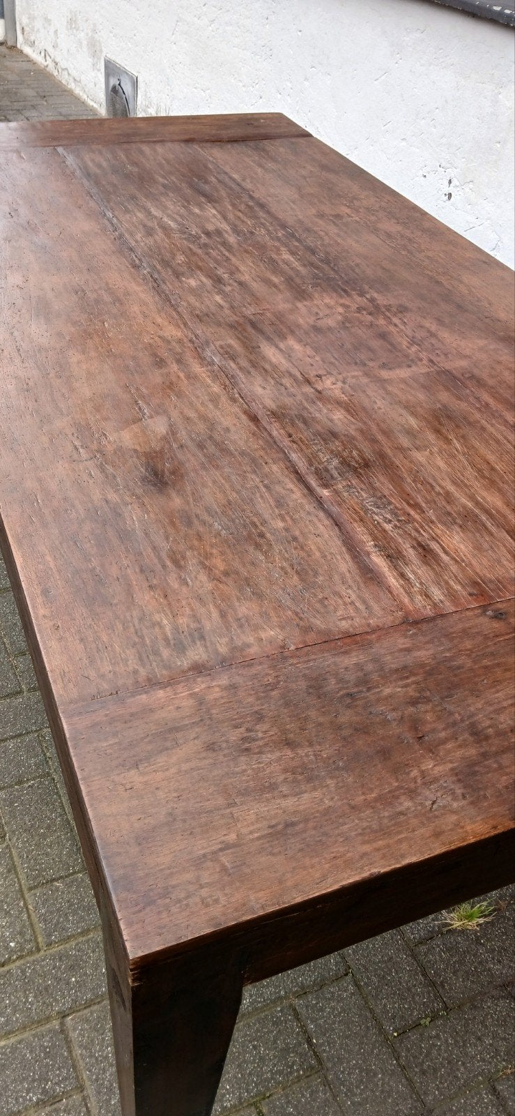 Grande table à manger en bois, table de ferme, Enlèvement