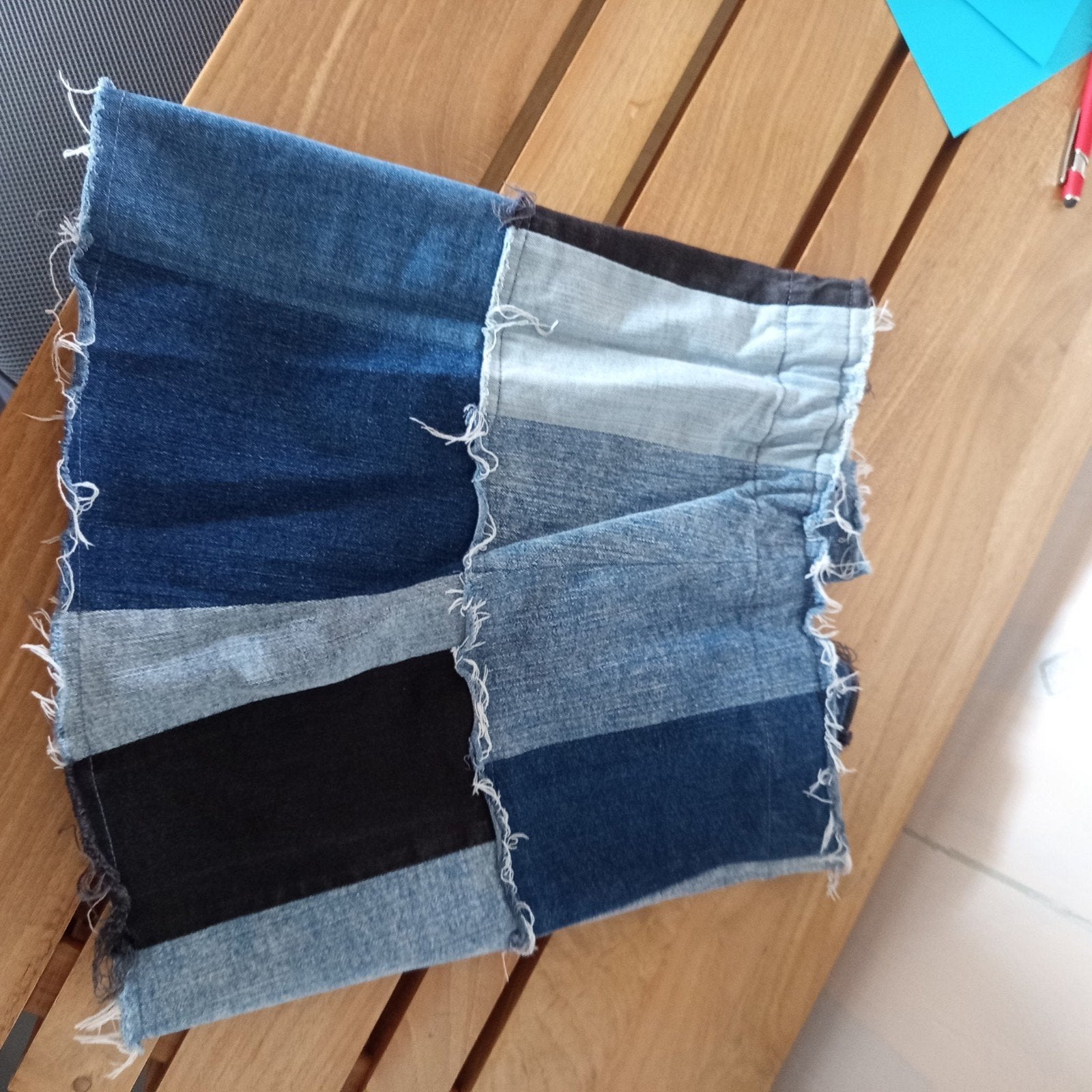 een blauwe en zwarte rok van H&M maat 140/60, Kinderen en Baby's, Kinderkleding | Maat 140, Ophalen, Meisje, H&M, Zo goed als nieuw