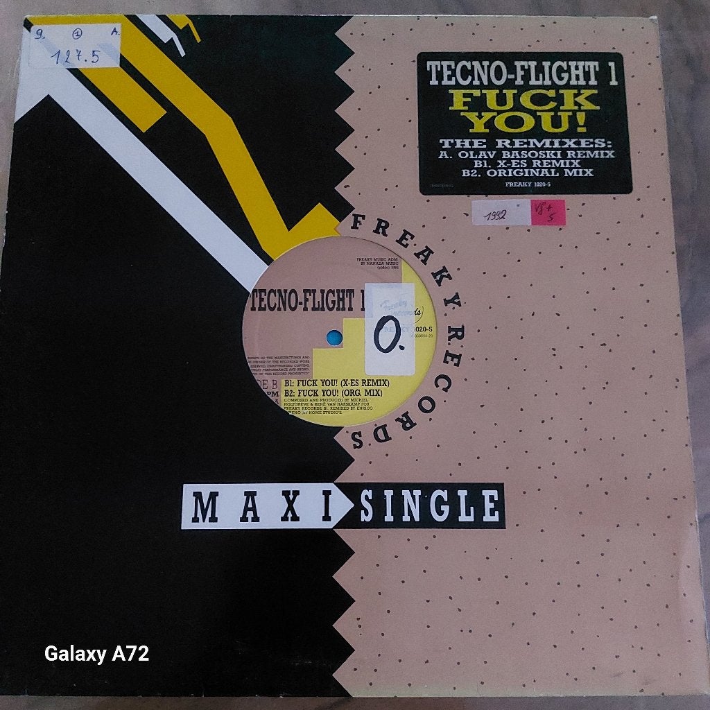 tecno-flight 1 fuck you 12 inch maxi, Cd's en Dvd's, Vinyl | Dance en House, Gebruikt, Hardcore, Ophalen of Verzenden, 12 inch