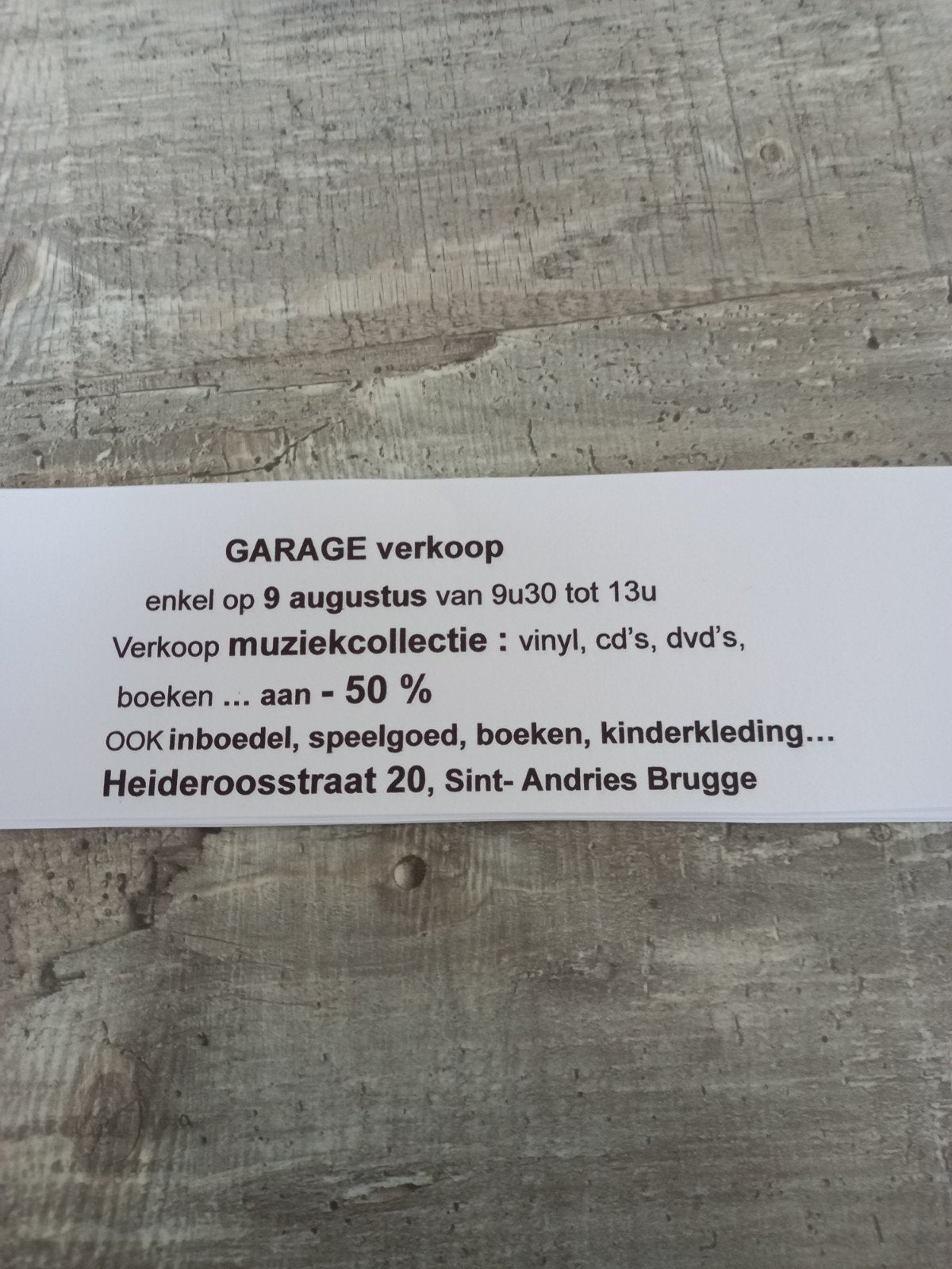 garageverkoop speelgoed, kinderkleding, Ophalen