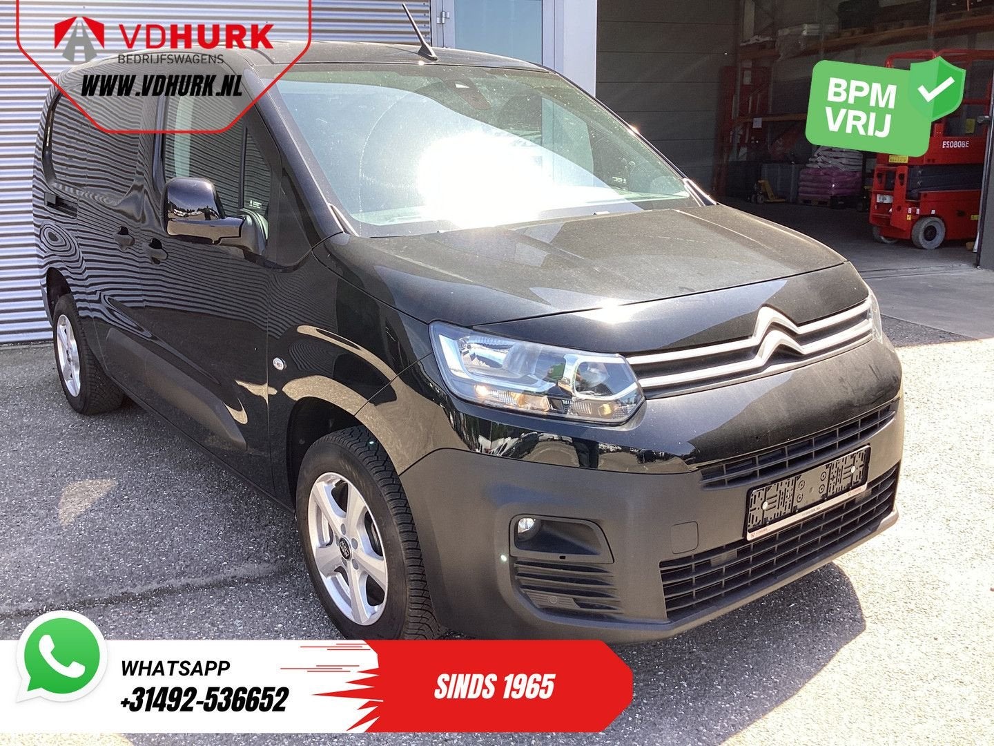 Citroën Berlingo 1.5 HDi 130 pk Aut. L2 3 Pers./ Carplay/ Cl, Auto's, Automaat, Citroën, Zwart, Bedrijf