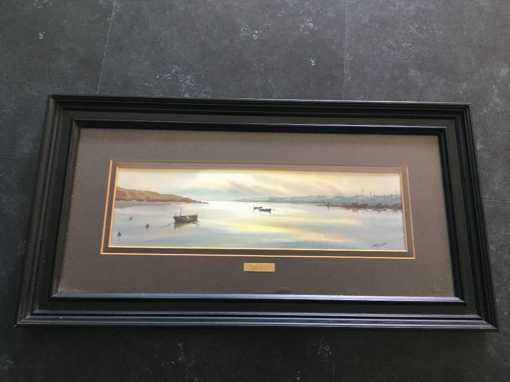 Schilderij Santi Aulet Menorca van 1989, Antiek en Kunst, Ophalen of Verzenden