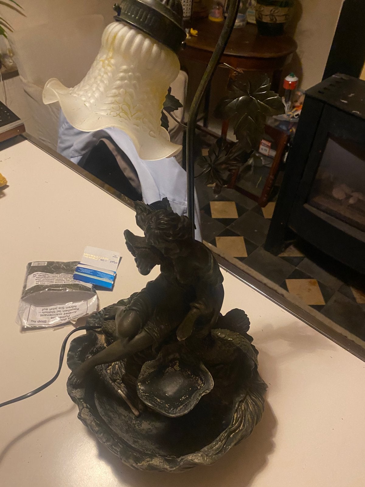 Zamac lamp  antiek. Zink legering, Antiek en Kunst, Ophalen