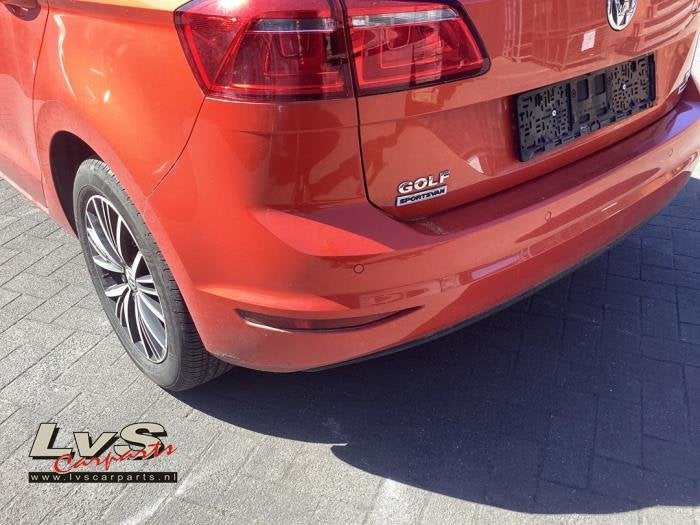 Pare-chocs arrière d'un Volkswagen Golf Sportsvan, Volkswagen, -, 3 mois de garantie, Utilisé