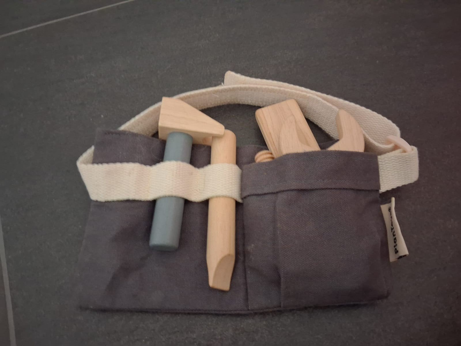 PlanToys houten gereedschapsset met gordel., Ophalen of Verzenden, Zo goed als nieuw, Overige typen
