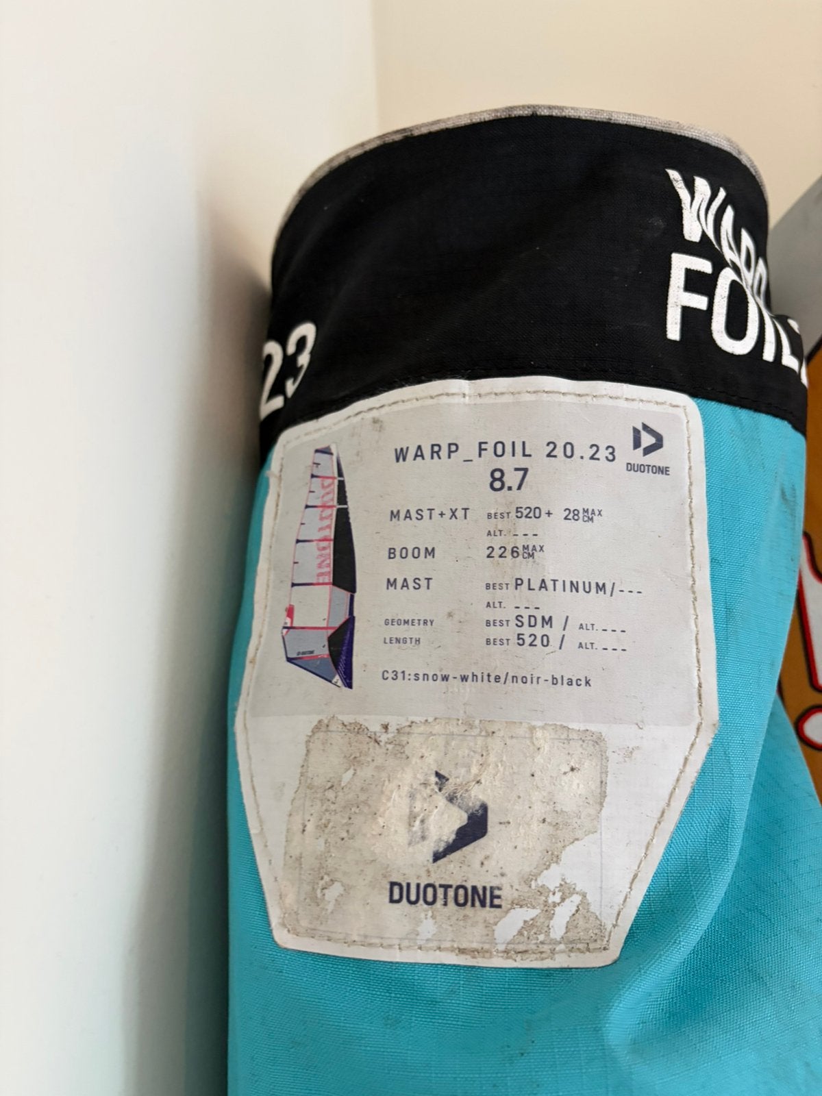 Duotone Warp Foil 8.7, Watersport en Boten, Ophalen, Zo goed als nieuw, Duotone, Foil
