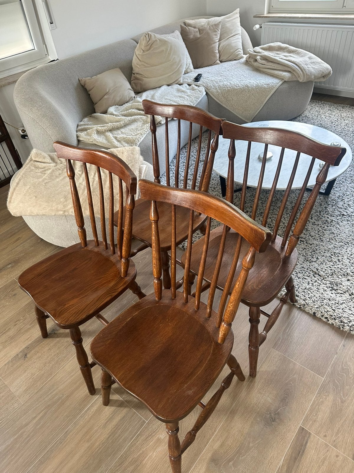 Eiken stoelen 4 stuks, Huis en Inrichting, Stoelen, Ophalen, Zo goed als nieuw