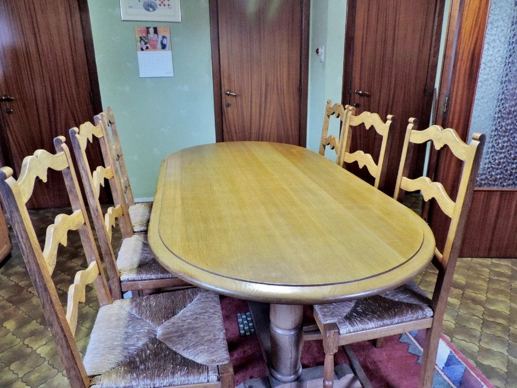 eiken tafel, Huis en Inrichting, Tafels | Eettafels, Ophalen, Gebruikt, Eikenhout, 50 tot 100 cm