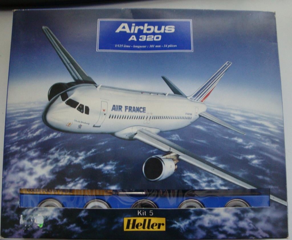 Airbus A320 - Heller 1/125, Hobby en Vrije tijd, Modelbouw | Vliegtuigen en Helikopters, 1:72 tot 1:144, Verzenden, Nieuw, Vliegtuig