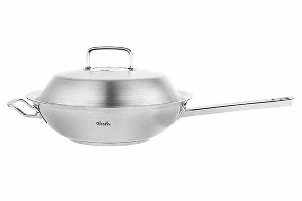 Fissler Original-Profi Collection Wok met RVS Deksel, 30cm, Maison & Meubles, Cuisine | Casseroles & Poêles, Neuf, Inox, Enlèvement ou Envoi