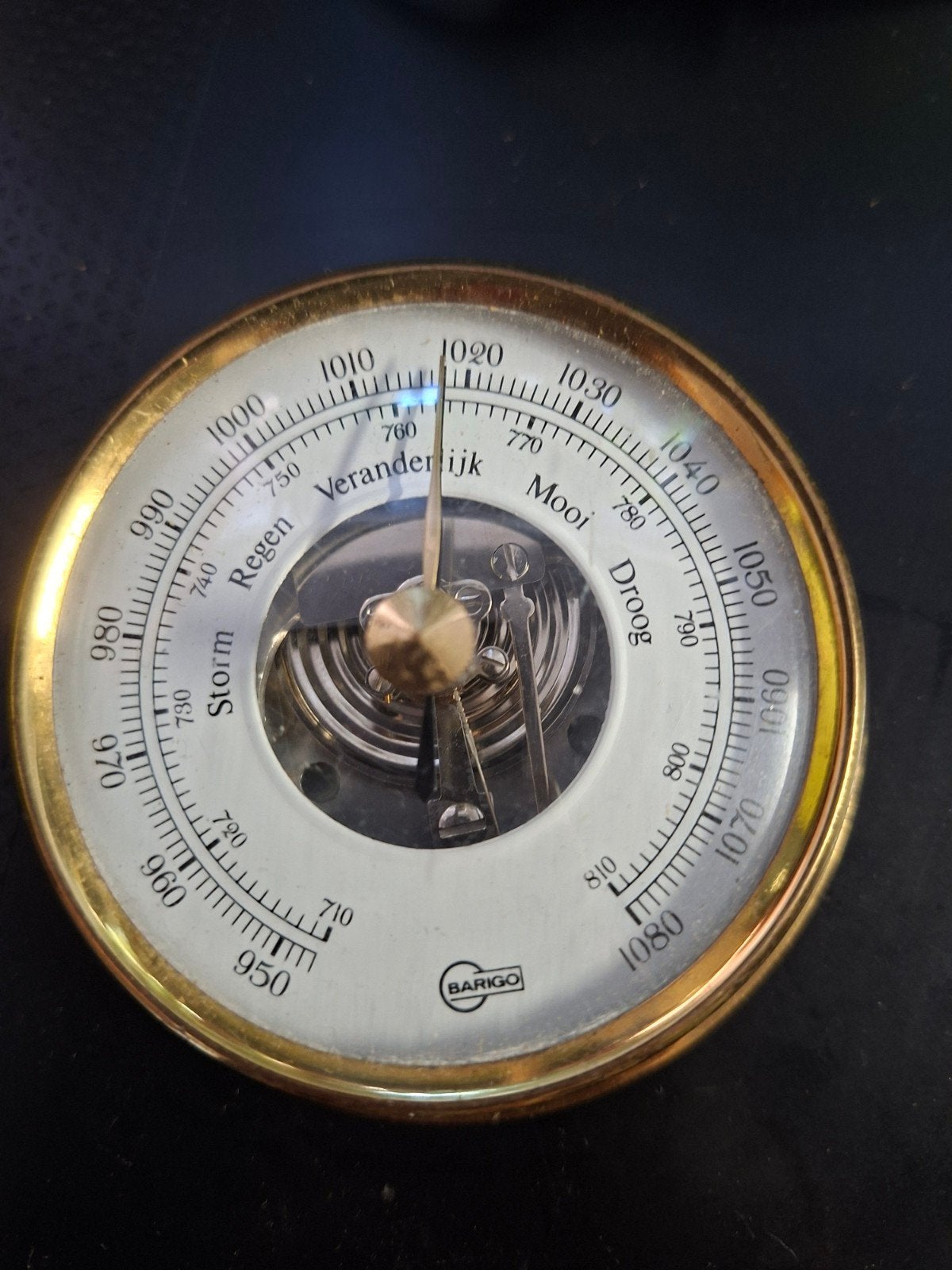 Barometer boot met open binnenwerk, Ophalen of Verzenden, Barometer