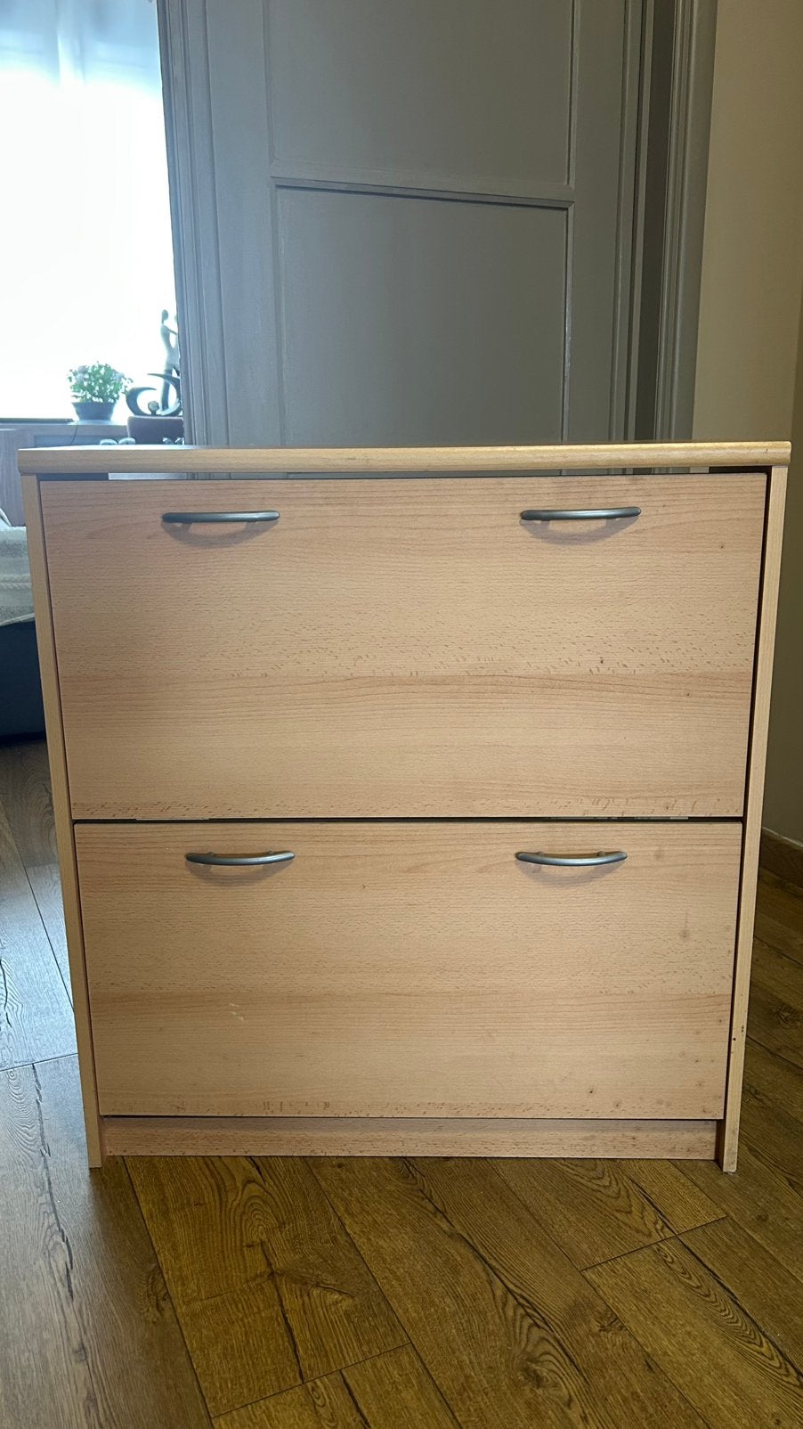 Meuble à chaussures 2 abattants – 74x80x25 cm, Enlèvement, Utilisé