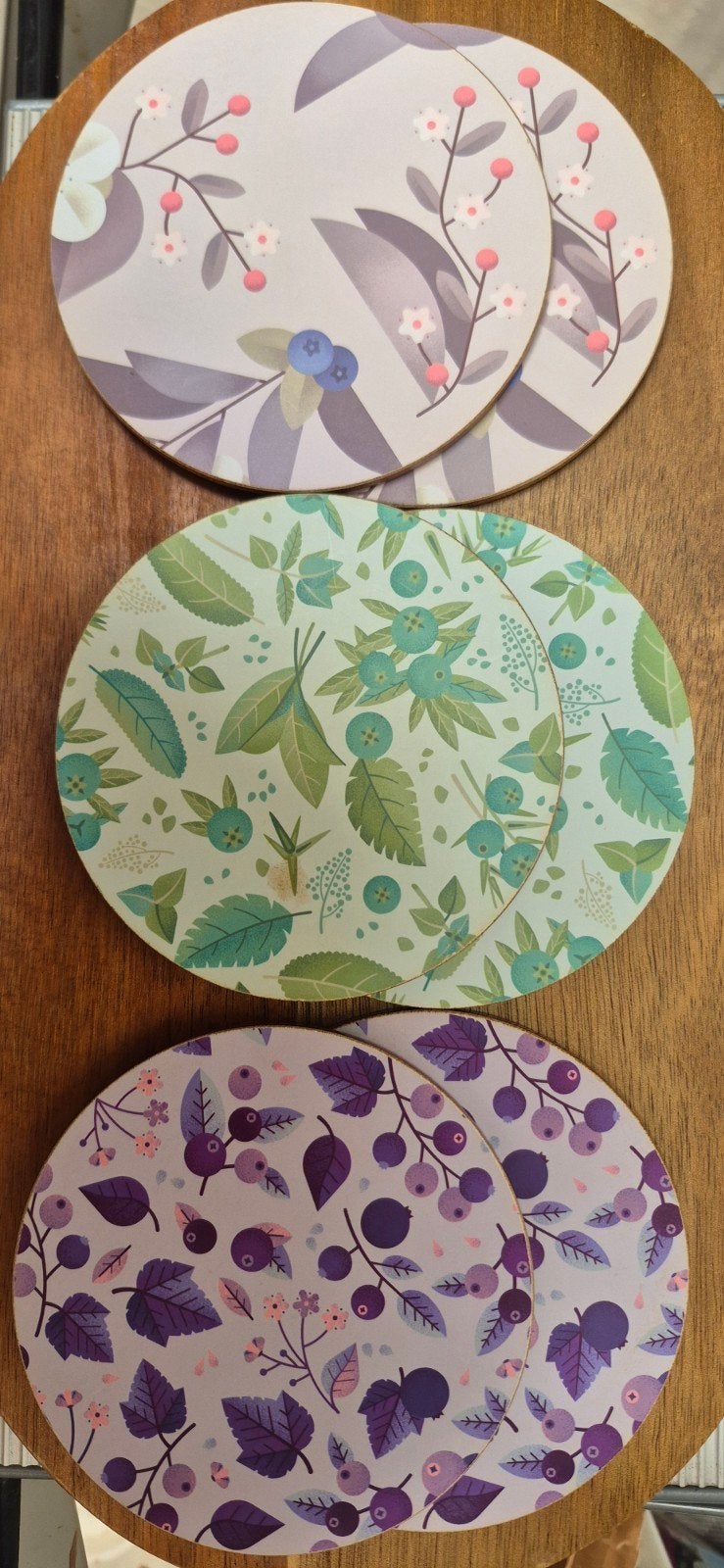 Sous-verres Waterdrop (3 paires, bouchon en liège en bas) NO, Maison & Meubles, Neuf, Multicolore, Liège, Enlèvement ou Envoi