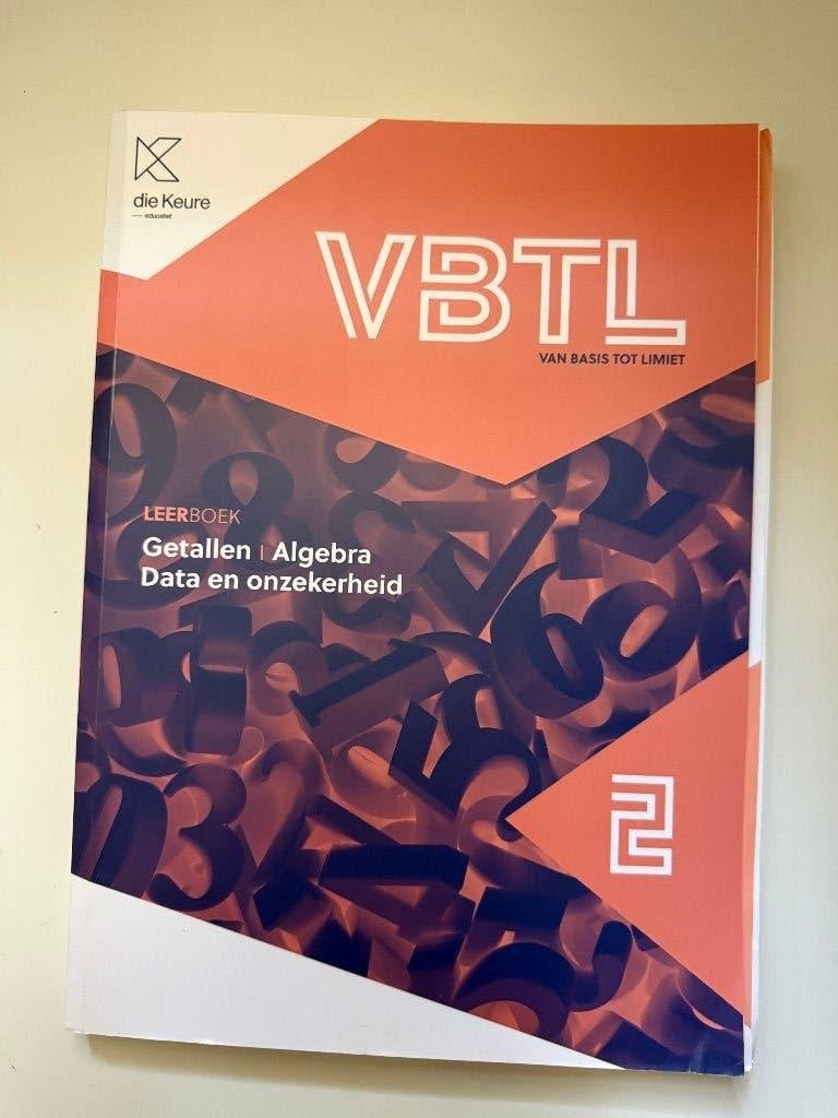 VBTL - Leerboek Getallen - Algebra - Data en onzekerheid - 2, Gelezen, ASO, Die keure, Wiskunde A