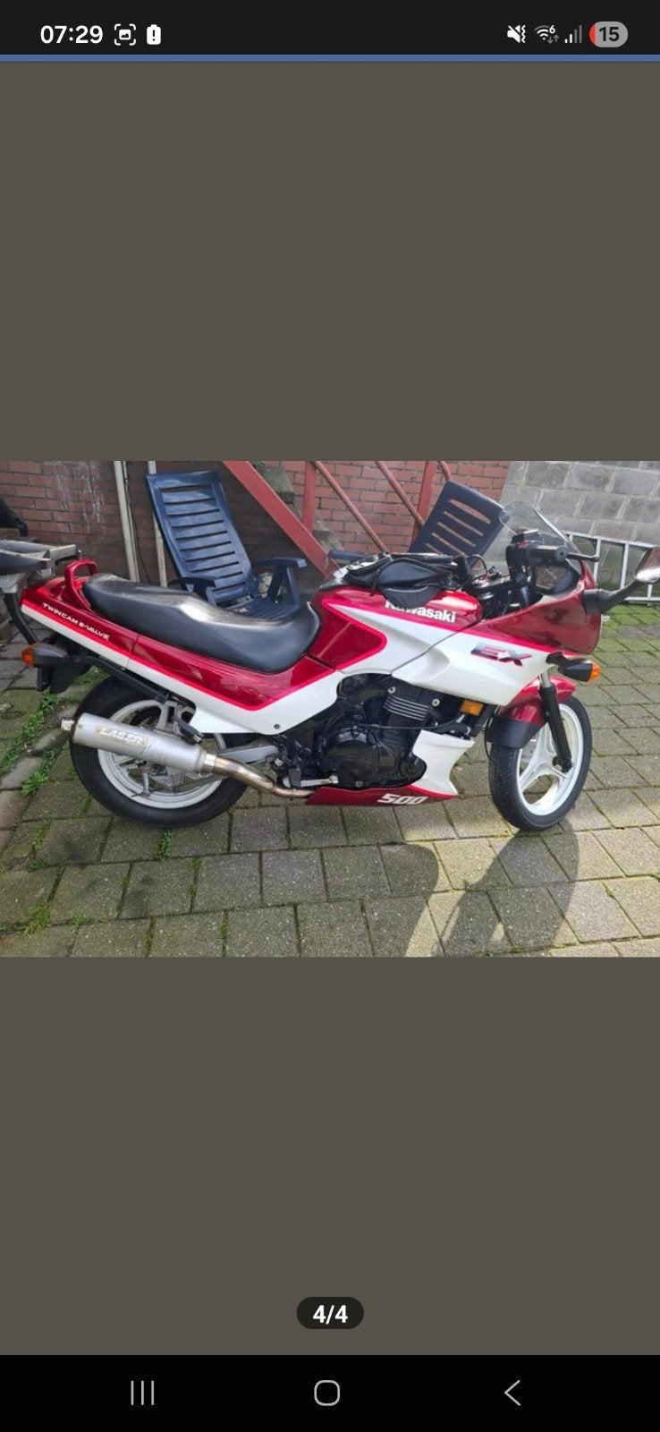 Kawazaki gpz 500, Ophalen