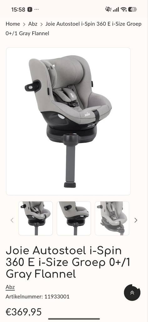 Joie autostoel i-Spin 360 E i-Size zo goed als nieuw, Kinderen en Baby's, Autostoeltjes, Zo goed als nieuw, Ophalen
