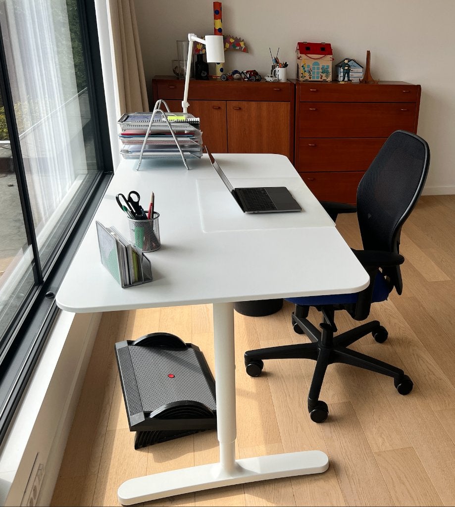 Bureau IKEA: 160 x 80 cm -ideaal studenten - perfecte staat, Ophalen, 160 cm, Metaal, Zo goed als nieuw