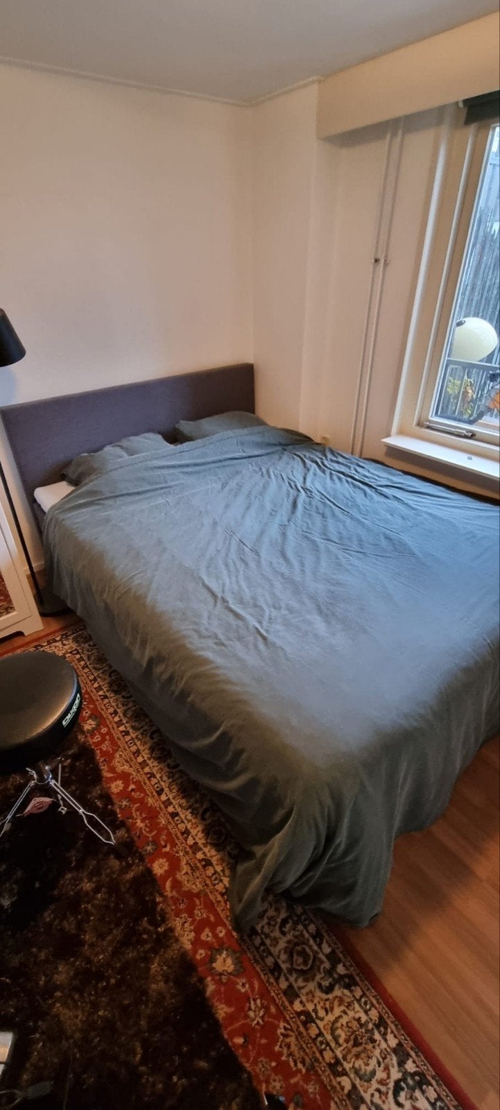 tweepersoonsbed 220 lengte  incl matras en topper, Huis en Inrichting, Slaapkamer | Bedden, Ophalen, Zo goed als nieuw