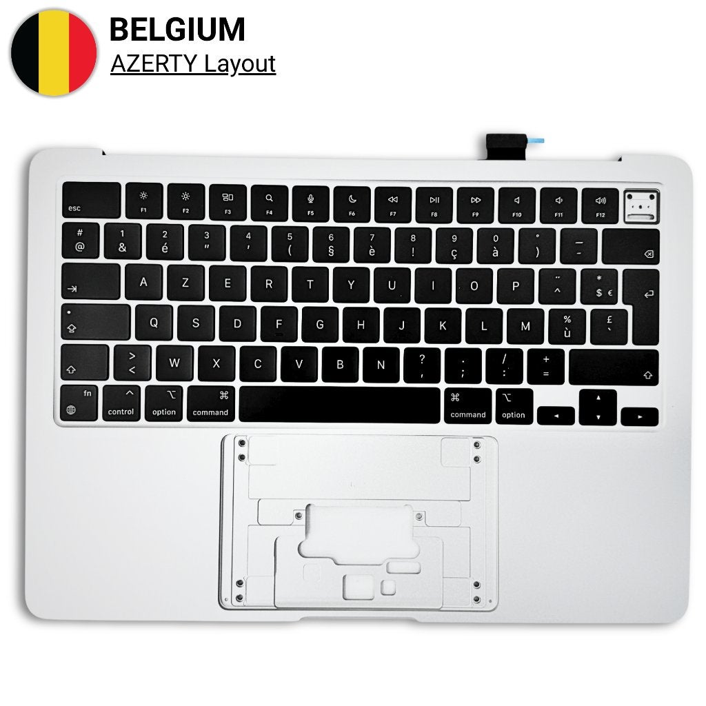 A3113 MacBook Air 13,6" (2024, M3) Top Case AZERTY BE Argent, Enlèvement ou Envoi, ZeliT, Azerty, Sans fil