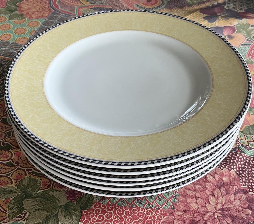 6 Assiettes Porvasal 32cm, Maison & Meubles, Assiettes(s), Comme neuf, Enlèvement, Wedgwood