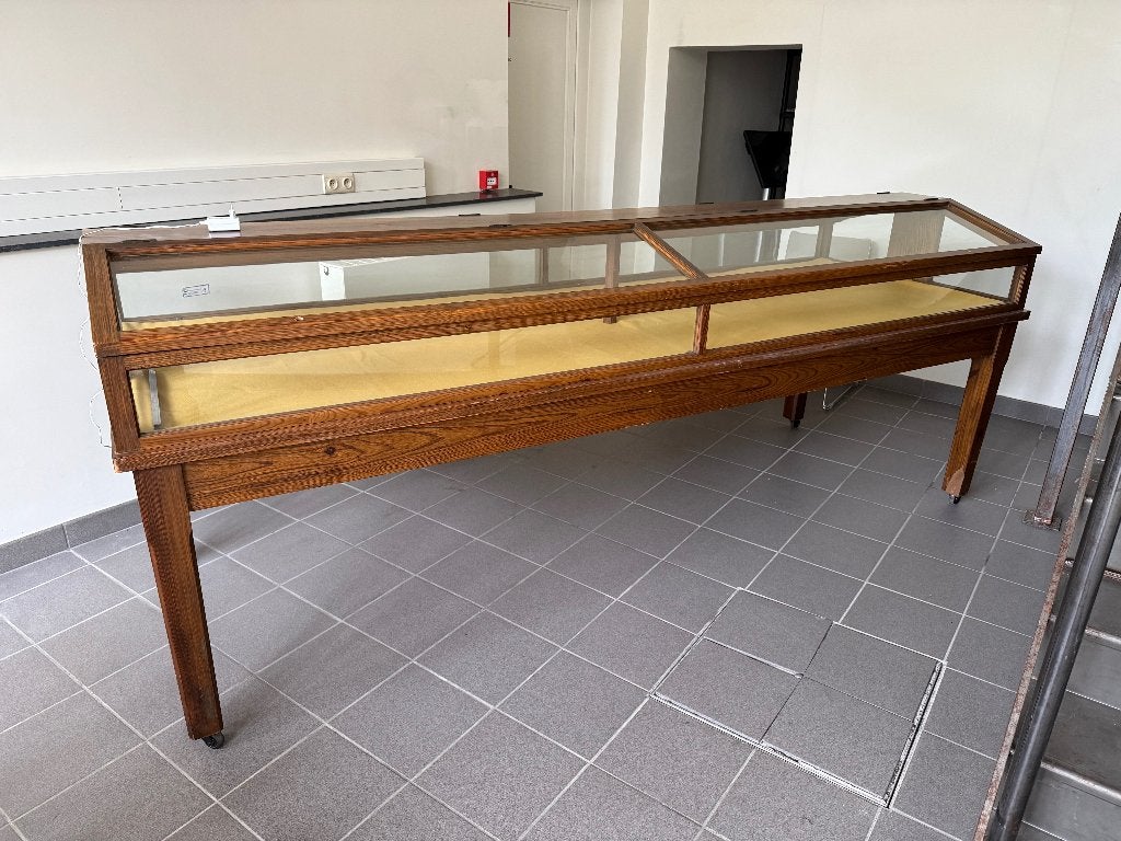 Antieke toonkast / vitrinekast - museumstuk, Huis en Inrichting, Kasten | Vitrinekasten, Ophalen, Gebruikt, 75 cm of meer, 100 tot 150 cm
