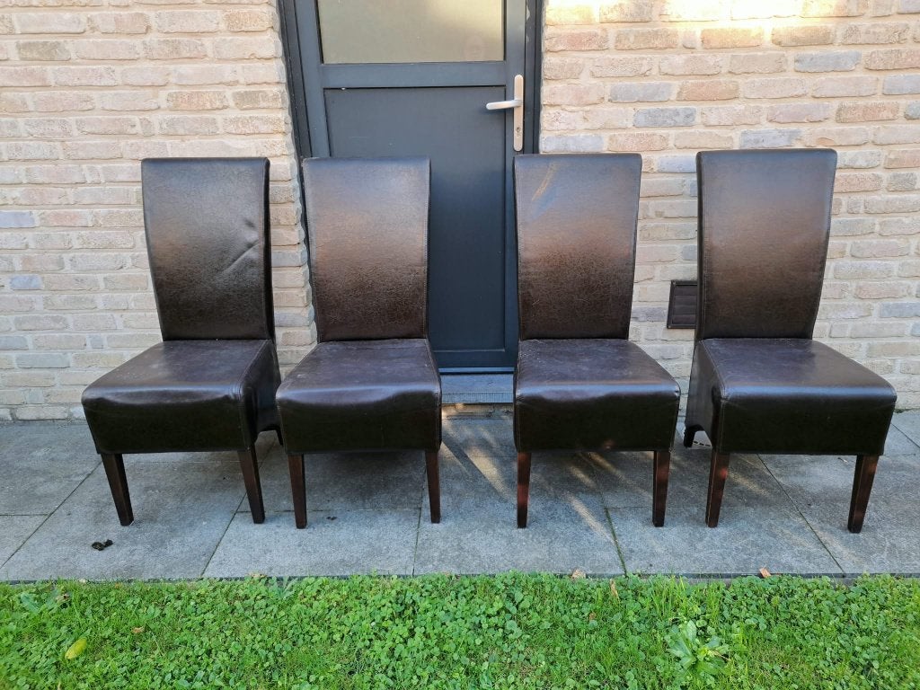 Lot de 4 chaises, Bois, Autres couleurs, Enlèvement, Utilisé
