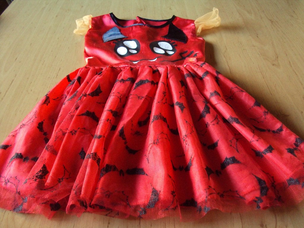 Verkleed kleedje / jurkje meisje  / Halloween / Maat 128, Kinderen en Baby's, Carnavalskleding en Verkleedspullen, Ophalen of Verzenden