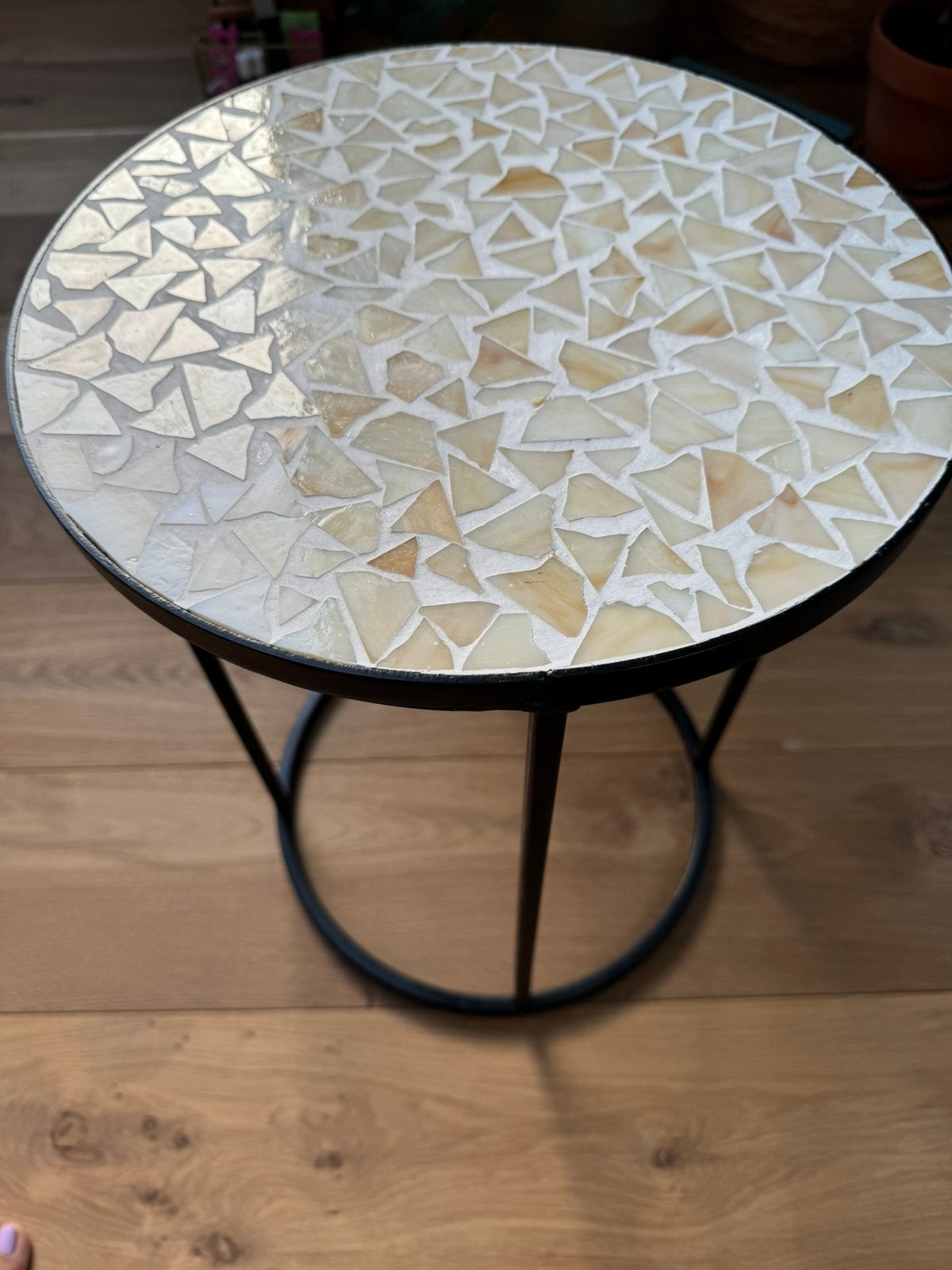 Bijzettafel 50cm h 35cm diameter, Ophalen, Zo goed als nieuw