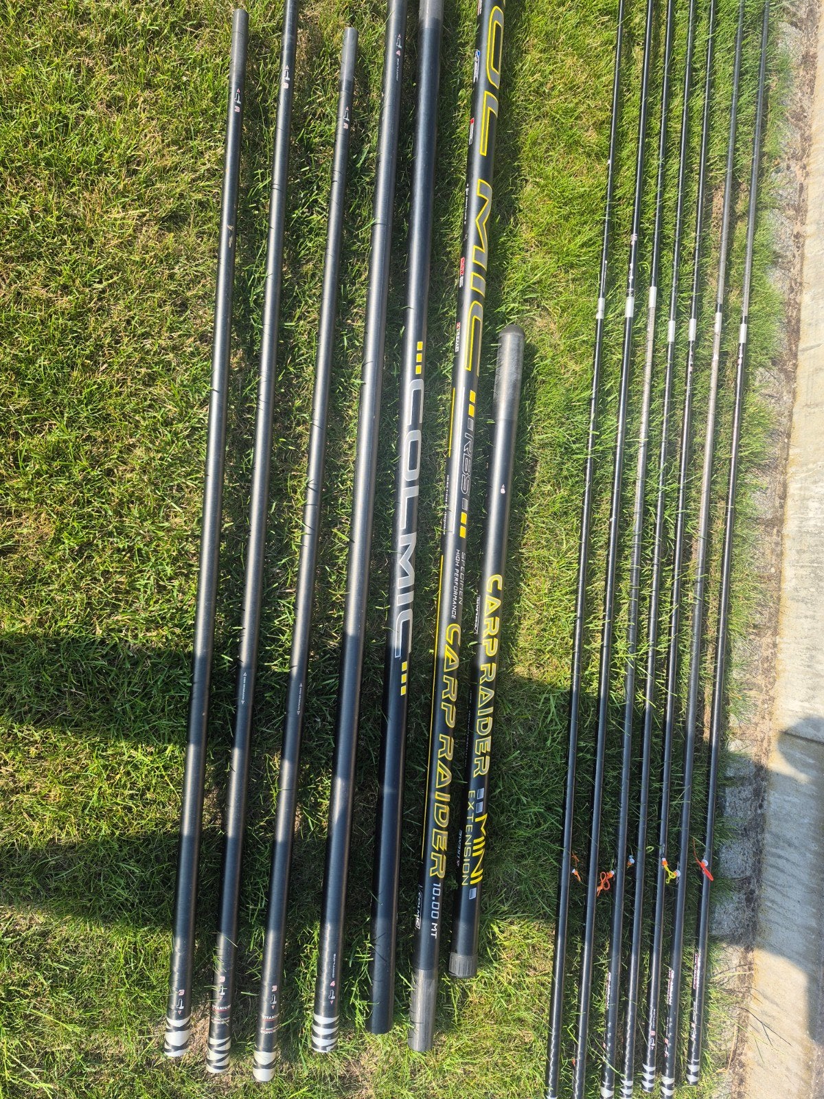 Colmic, carp raider 10m + talon en 7 topsets ,3 deel x3, Ophalen of Verzenden