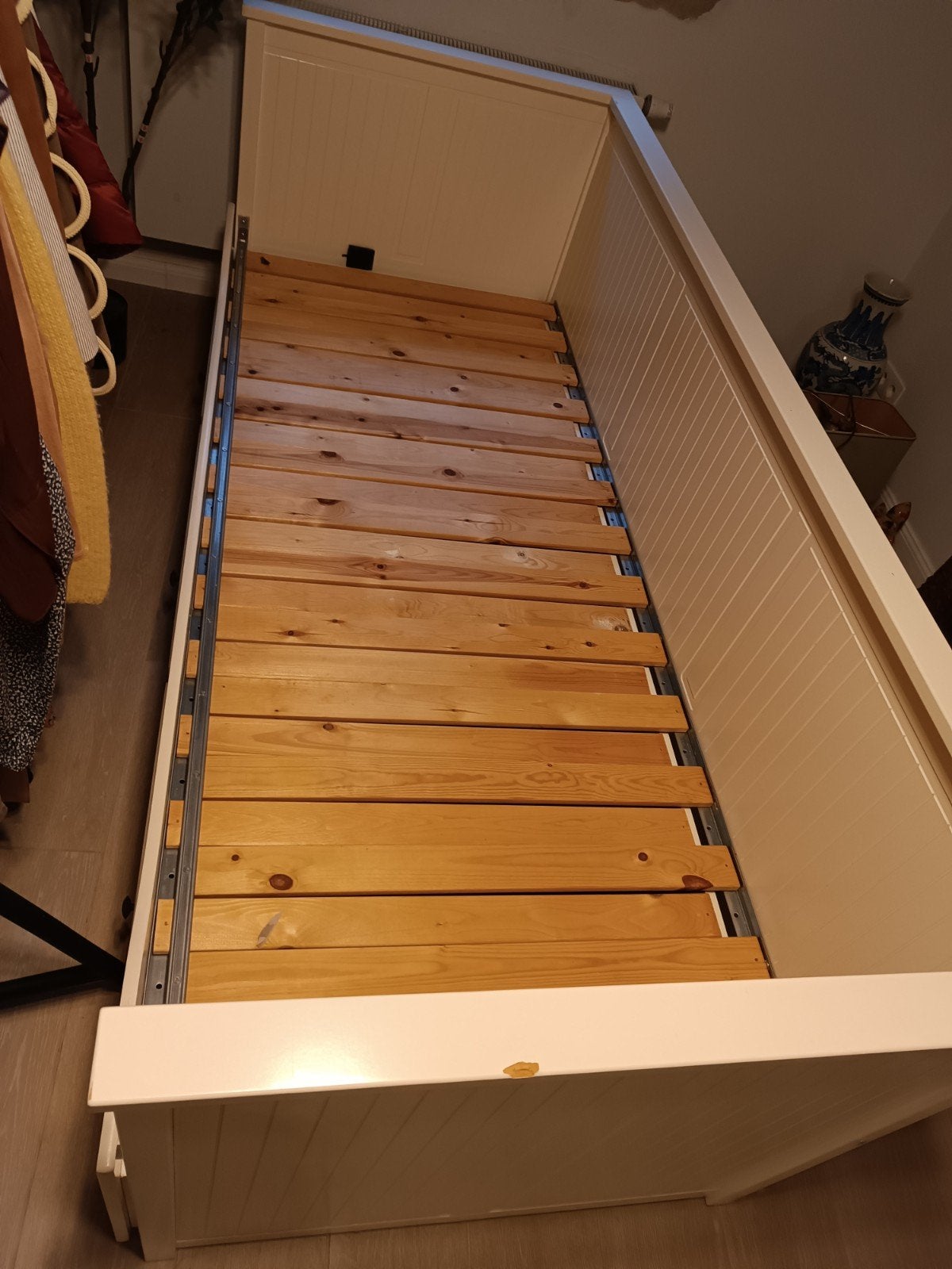Ikea Hemnes 80x200 bed met 3 grote laden, Huis en Inrichting, Ophalen, Gebruikt, Eenpersoons, Wit