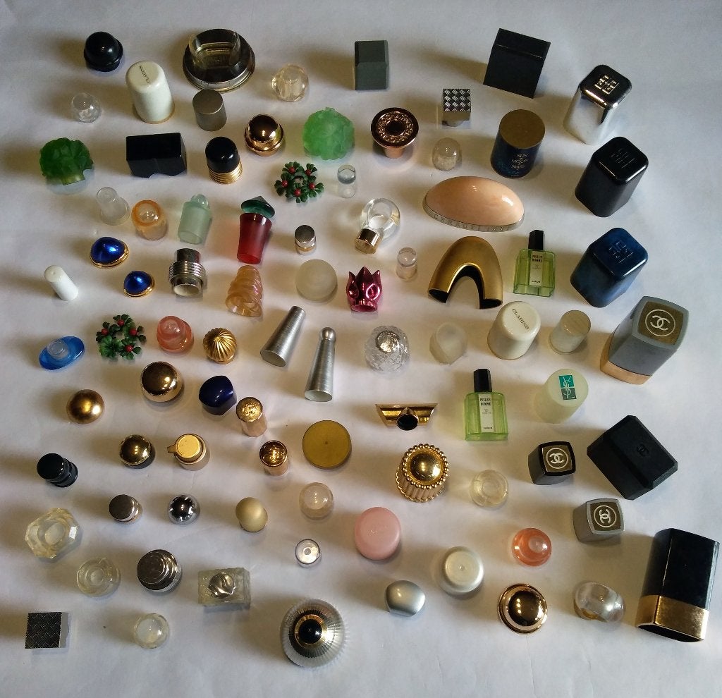 Lot de Bouchons de parfums Vintage, Collections, Parfums, Utilisé, Accessoires, Envoi