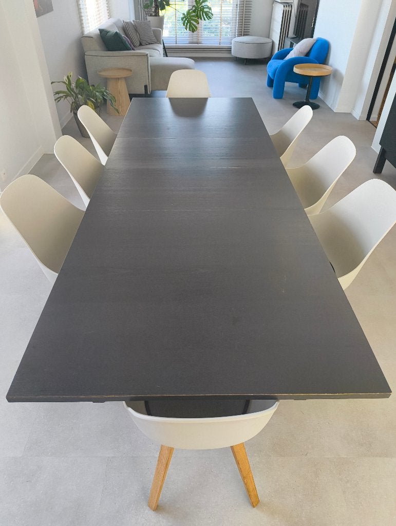 Gratis uitschuifbare eettafel 260 cm, Huis en Inrichting, Ophalen, Gebruikt, 200 cm of meer, 50 tot 100 cm