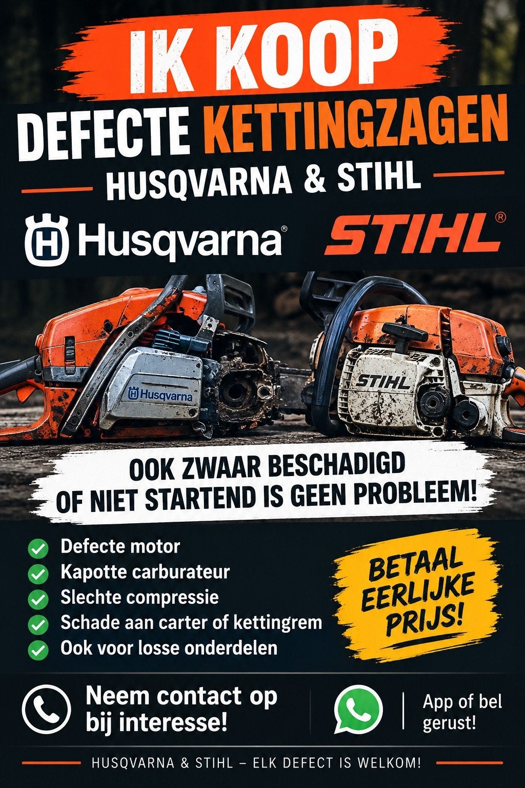 husqvarna & stihl, Tickets en Kaartjes
